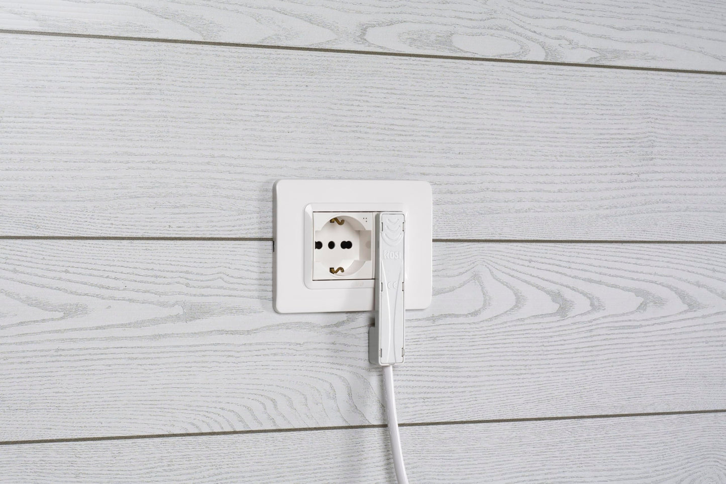 ROSI Emilia Flat | Spina Ultrapiatta 16A con Prolunga da 50cm e Presa Bivalente 16A - Bianco