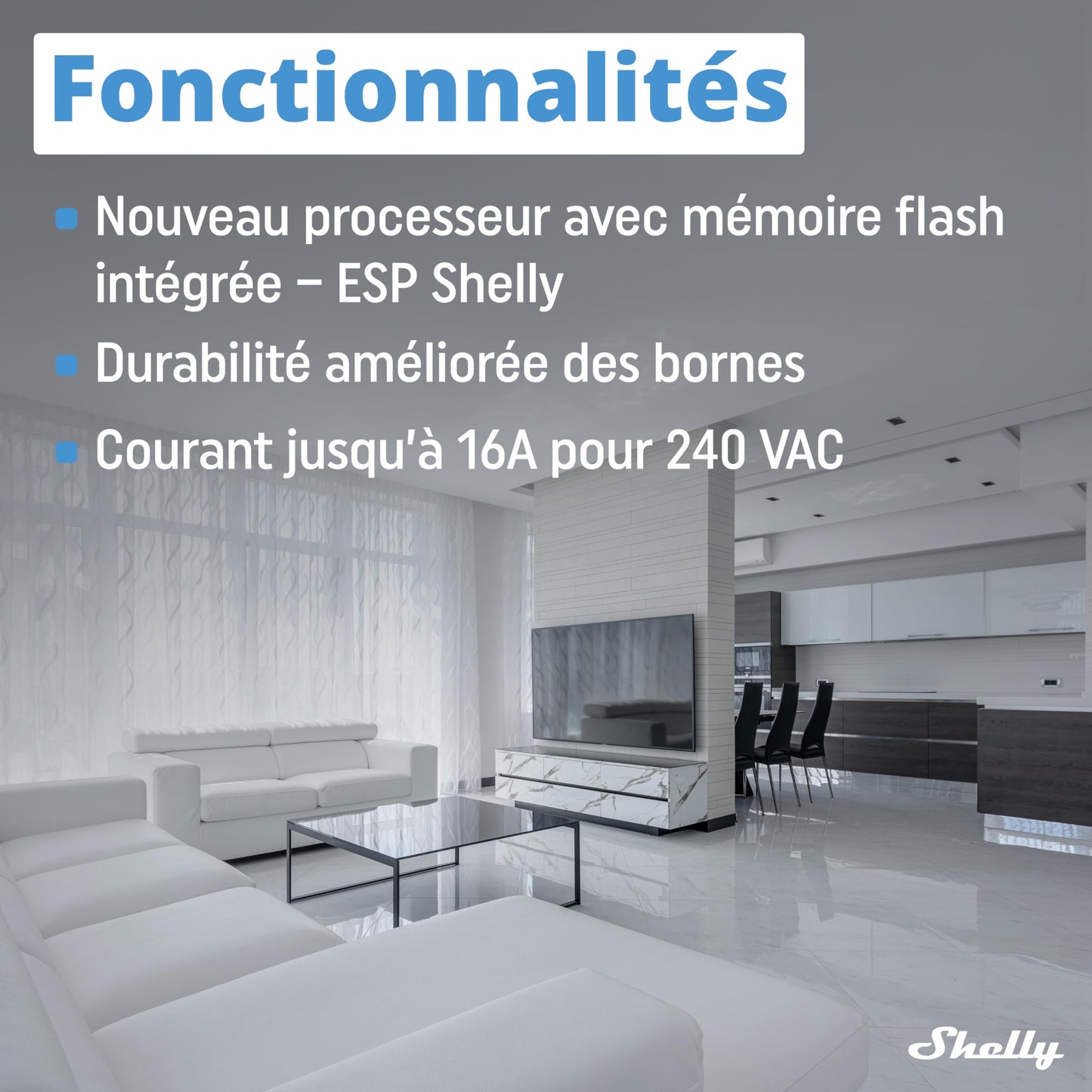 Shelly PM Mini Gen3, Misuratore di Potenza Intelligente WiFi e Bluetooth, 1 Canale, 16A, Domotica, Monitoraggio Energetico in Tempo Reale, Alexa & Google Home, iOS & Android, Nessun Hub Necessario