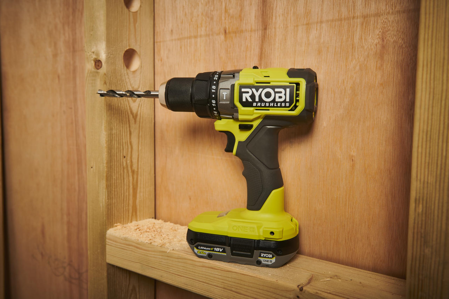 Ryobi RPD18BL2-0, Trapano a Percussione 18V ONE+ Brushless, Trapano con Mandrino Autoserrante 13mm, 3 Modalità di Lavoro, 2 Tipologie di Velocità, Compatto e Leggero, Luce LED, Batteria non Inclusa
