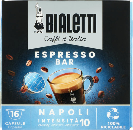 Bialetti Caffè Napoli Gusto Intenso 1 Scatolina da 16 Capsule