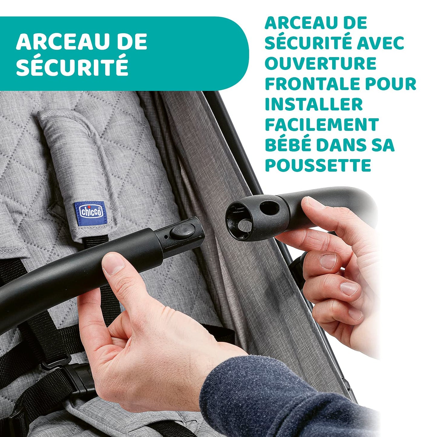 Poussette légère Trolley Me de 0 mois à 15 kg, poussette inclinable et pliable avec fonction chariot, pliage compact, housse de pluie et auvent extensible, capacité de charge maximale 18 kg