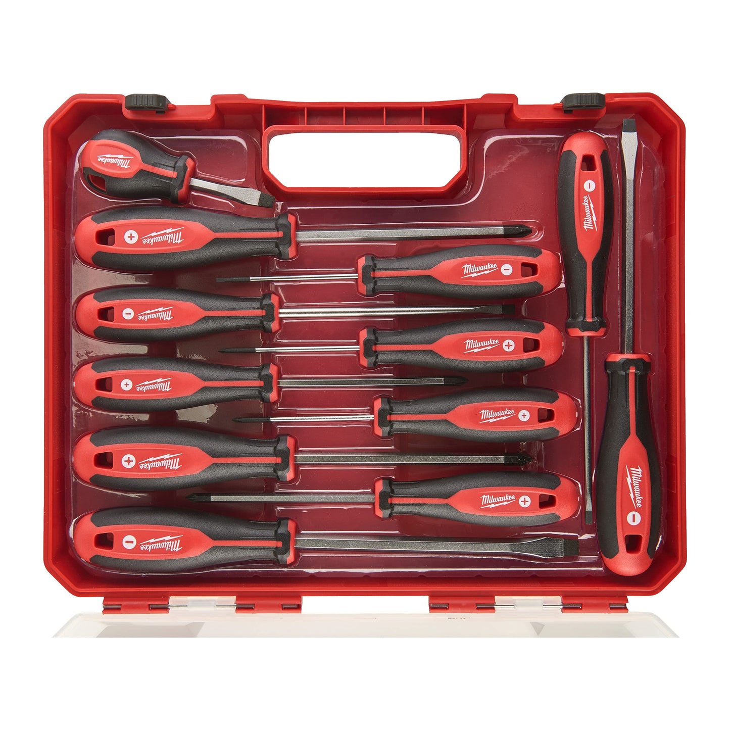 MILWAUKEE | Set Case 12 Giraviti Cacciavite di Alta Qualità Giravite Antiscivolo
