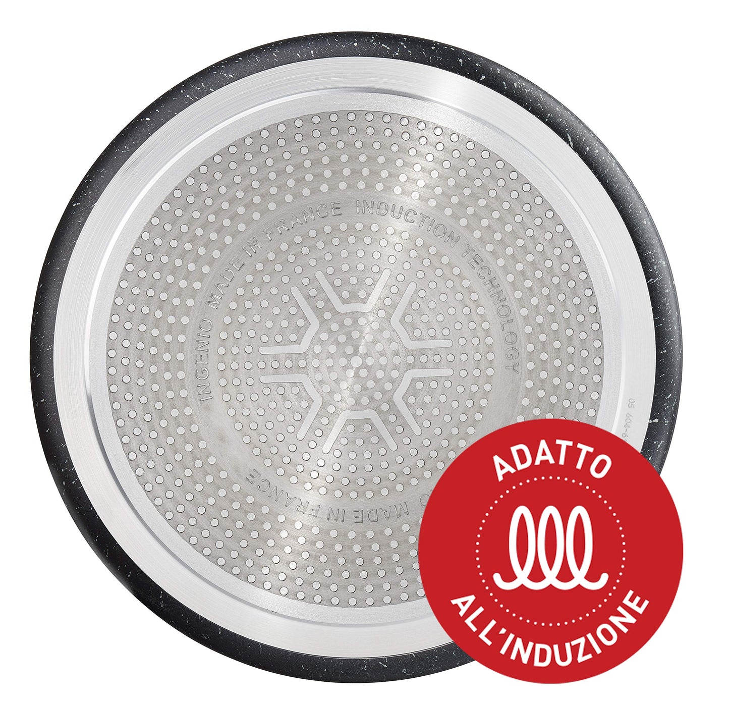 Lagostina Set di Pentole e Padelle Antiaderenti in Alluminio per Induzione, Gas e Forno, 10 Pezzi, Batteria con Casseruola Fonda, Padella, Tegame, Wok, 4 Coperchi, 2 Manici Amovibili