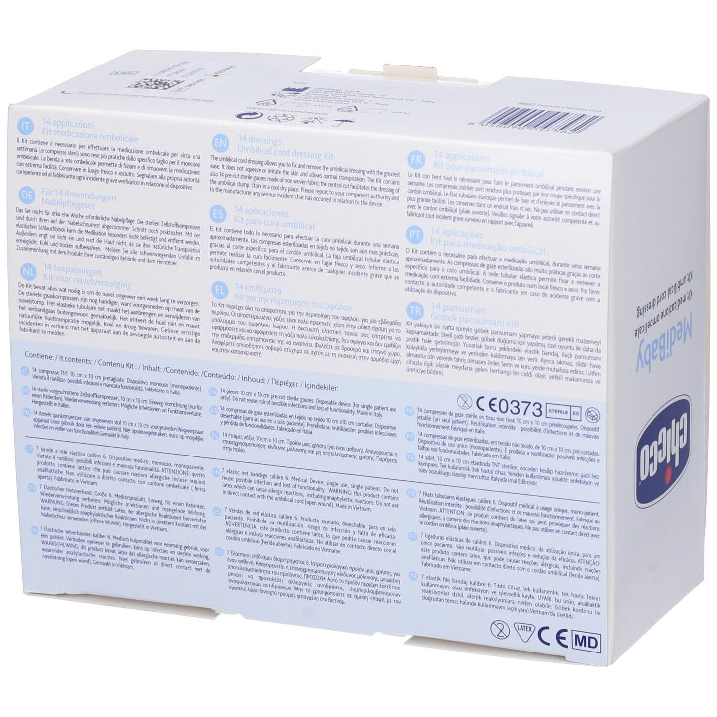 MediBaby Kit Medicazione Ombelicale: 14 Compresse Pretagliate per Ombelico e 7 Bende a Rete Ombelicali
