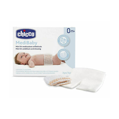 MediBaby Kit Medicazione Ombelicale: 14 Compresse Pretagliate per Ombelico e 7 Bende a Rete Ombelicali