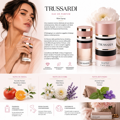 Profumo Donna Trussardi Eau de Parfum 90ml Natural Spray