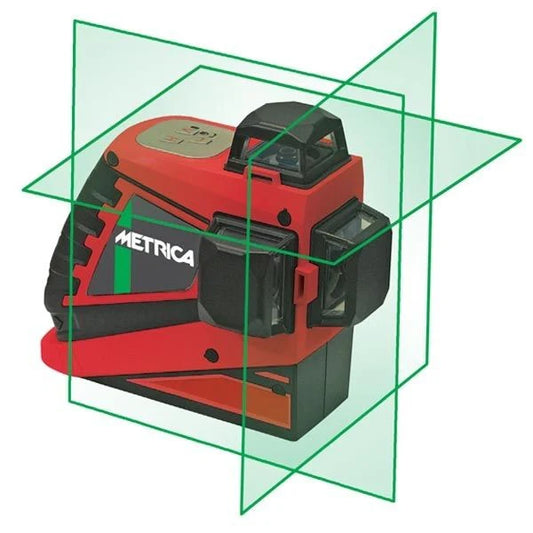 Livella Laser Autolivellante Metrica 3D 360 Gradi Raggio Verde 61410M High Power