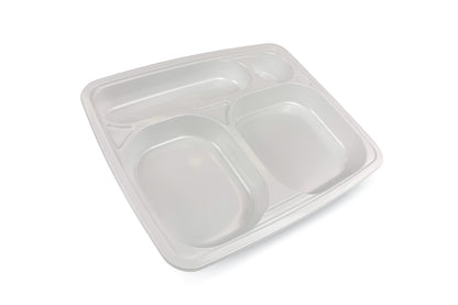 400 Disposable Trays 4 Rigid Plastic Compartments Disposable Tray 36x24cm
