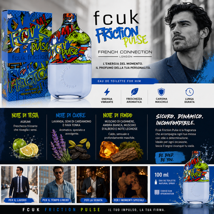 Fcuk Friction Pulse Profumo Uomo Eau de Toilette 100ml