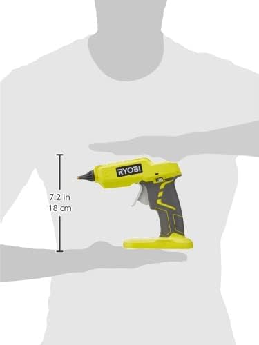 Ryobi R18GLU-0 Pistola per Colla a Caldo a Batteria 18V ONE+, Batteria non Inclusa, Si Riscalda in 3 Minuti, Autonomia fino a 60 Cartucce