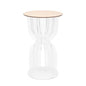 Carpe Diem Shop Tavolino in Plexiglass Trasparente alto 60 cm, Design Moderno, Struttura a Clessidra, Ideale per Matrimoni, Eventi e Showroom