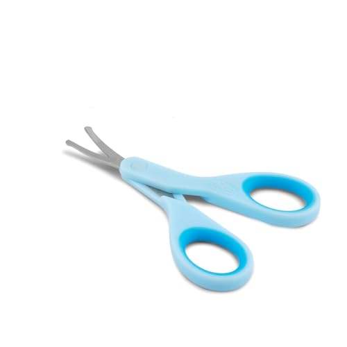 Chicco Forbicine Unghie per Neonati e Bambini, Forbicine in Acciaio Inox con Lame Ricurve e Punte Arrotondate, Cappuccio Protettivo, Impugnatura in Gomma Antiscivolo - Accessori Neonato 0+ Mesi