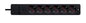 ROSI Multipresa Serie Emilia Specialist, 6 Prese Bivalenti Schuko 10/16A, Cavo 1,5m, Interruttore Bipolare, Nero