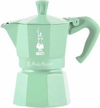 Bialetti Caffettiera Moka 1 tazza Verde, in Alluminio