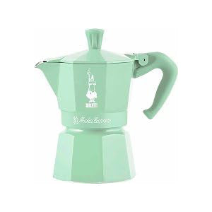 Bialetti Caffettiera Moka 1 tazza Verde Menta, in Alluminio