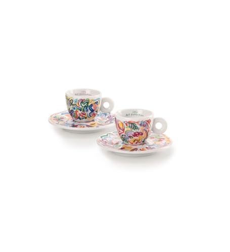 Illy Art Collection Sol Calero | 25368 Un Set da 2 Tazze Espresso, Numerate e Firmate dall'artista