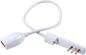 ROSI 3 Pezzi Prolunga e Spina Ultrapiatta Salvaspazio Emilia Flat, 10A-16A 2P+T, Angolatura 90°, 6mm di Spessore con Presa