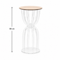 Tavolino in Plexiglass Trasparente alto 60 cm, Design Moderno, Struttura a Clessidra, Ideale per Matrimoni, Eventi e Showroom