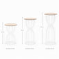 Tavolino in Plexiglass Trasparente alto 60 cm, Design Moderno, Struttura a Clessidra, Ideale per Matrimoni, Eventi e Showroom