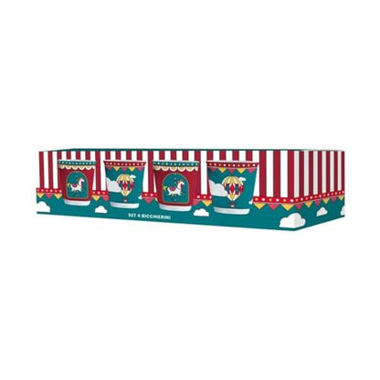 Bialetti Set Tazze da Caffè Winter Wonderland Turchese Porcellana 90 ml 4 Pezzi - Marca EAN: 8006363075152