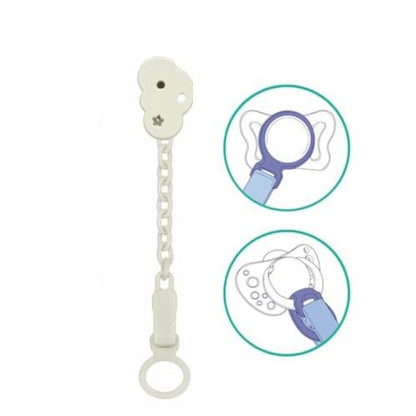 CHICCO Catenella EasyClip Nuvola | All You Can Clip, Catenena Portaciuccio, Morbide Clip per Bambino Adatta a Succhietti con Anello e Succhietto con Bottone