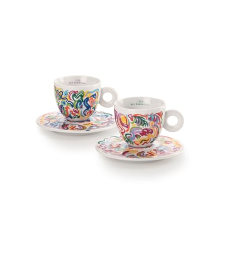 Illy Art Collection Sol Calero | 25369 Un Set da 2 Tazze Cappuccino, Numerate e Firmate dall'artista