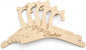 Grucce per Bambini in Legno Naturale Personalizzabili con Nome, Set da 5 Pezzi Spessore 6 mm, Forma Orsetto, Incisione Nome, Per Neonati e Bambini