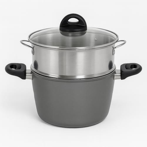 Friggi Vapo Poke 4 in 1 Linea Hawaian Dream Aeternum | Casseruola 22cm con Cestello per Cottura a Vapore, Cestello per Frittura e Coperchio incluso. Fondo in Acciaio adatto ai Piani ad Induzione