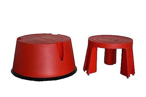 GIERRE Sgabello ROLLINGSTEP, Tondo, con Rotelle, in Plastica