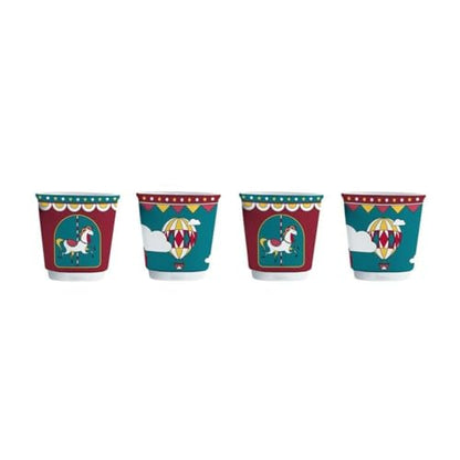 Bialetti Set Tazze da Caffè Winter Wonderland Turchese Porcellana 90 ml 4 Pezzi - Marca EAN: 8006363075152