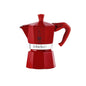 Bialetti Mokina Rossa, Moka Express Mezza Tazza, Collezione Wonderland | Caffettiera ½ Caffè Manico Rosso