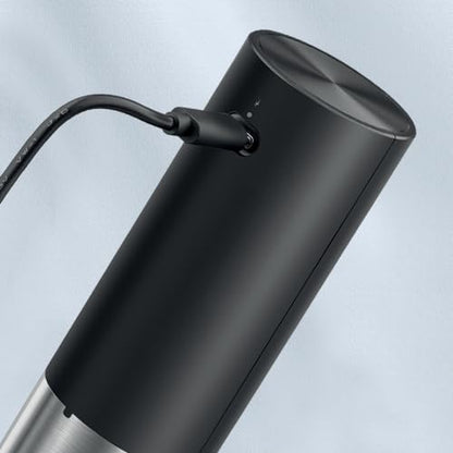 Ghidini Italy 1850 | Levatappi Elettrico Ricaricabile USB-C - Cavatappi con Tagliacapsule Universale in Acciaio Inox, Ø4,8x21cm