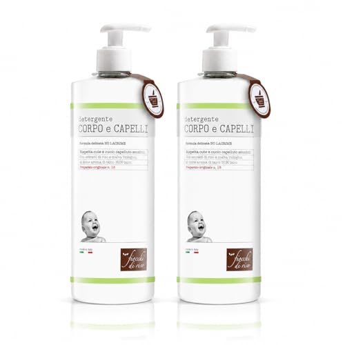 Fiocchi di Riso Detergente Corpo e Capelli Talco, 750ml, Formula Delicata, per Neonati, Rispetta Cute e Cuoio Capelluto Sensibili