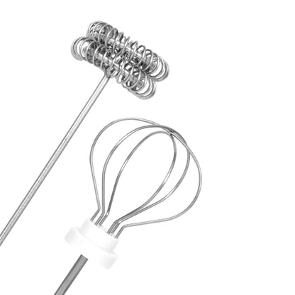 Bialetti Whipper, Regolabile su 3 Livelli, Doppia Frusta, Ricarica USB, Acciaio Inossidabile