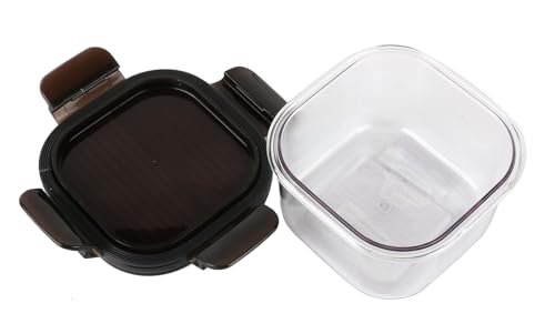 LocknLock Set 4 Contenitori Modulari, Plastica Tritan Senza BPA, Ermetici e Impilabili, per Conservazione Alimenti, con Sistema di Bloccaggio a 4 Lati, Adatti per Microonde e Congelatore