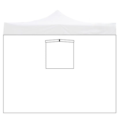 Telo laterale 3x2mt bianco impermeabile con finestra per gazebo richiudibile MARKET-PRO