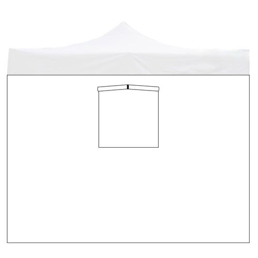 Telo laterale 3x2mt bianco impermeabile con finestra per gazebo richiudibile MARKET-PRO