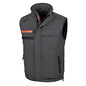 TAILLE GILET MULTI-POCHES NOIR-GRIS. M.