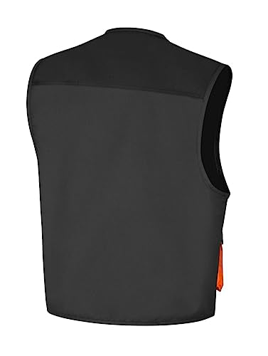 BETA 7867G M Gilet leggero da Lavoro in T/C twill, 65% Poliestere e 35% Cotone, con Tasche al Petto, Taschino Porta Penna, Inserto Porta Badge, Tasconi in Vita e Inserti Antiabrasione, Grigio