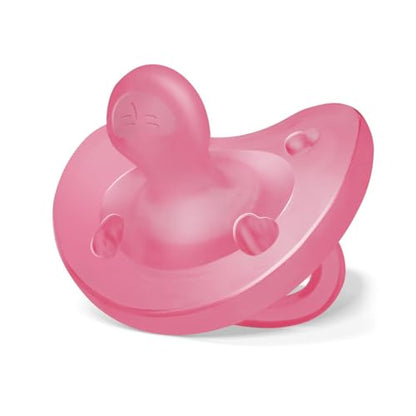 PhysioForma Ciuccio in Silicone 16 - 36 Mesi, Set di Gommotti Morbidi e Delicati, Supportano la Respirazione Fisiologica e Favoriscono il Corretto Sviluppo della Bocca, Rosa