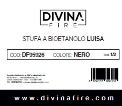 Divina Fire Stufa a bioetanolo Camino biocamino da Terra Luisa L50xP30xH68