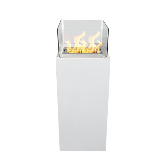 Divina Fire Camino a bioetanolo da Terra per Interno Esterno Ischia Bianco 40x40x115