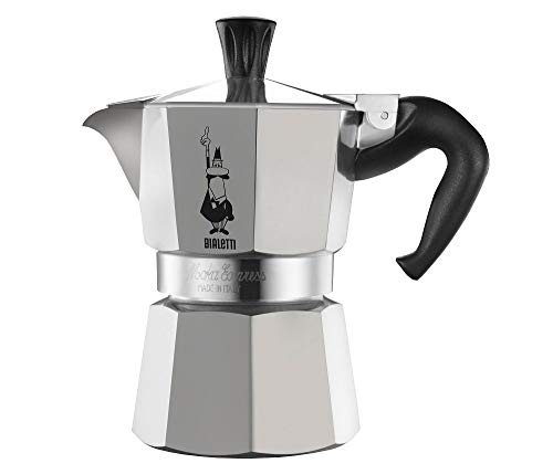 Bialetti Caffettiera Moka Express 12 Tazze, Manico anti scottatura, Non adatta a induzione, 12 Tazze (600 ml), Alluminio