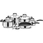 Lagostina Briosa Set per Induzione, Acciaio Inossidabile, Argento, 22 cm, 13 unità