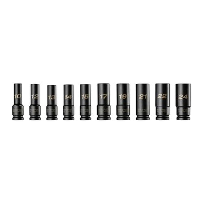 RYOBI - 10 bussole esagonali da 1/2" (17, 19, 21 mm) - RHDIS10PC