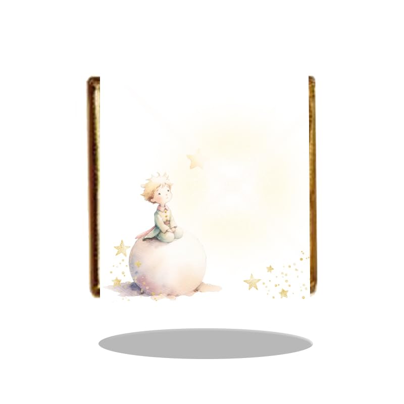 20 Cioccolatini Personalizzati Quadrati 35x35mm, Segnaposto per Battesimo, Comunione, Cresima, Nascita, Laurea