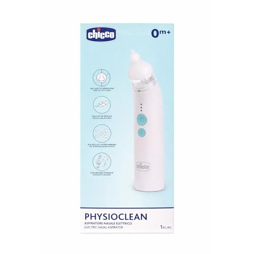 Chicco Aspiratore Nasale Elettrico, 3 Livelli di Aspirazione, 2 Beccucci Intercambiabili, con Melodie Integrate