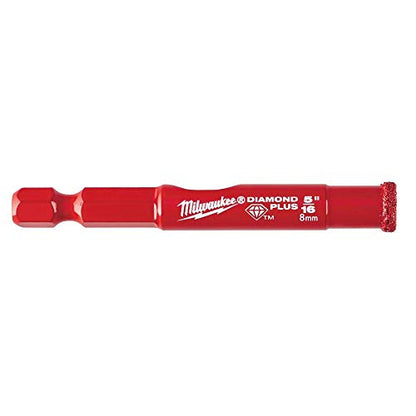 MILWAUKEE Diamond Plus™ Punta Diamantata 8mm 1/4" Attacco Hex Esagonale