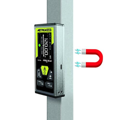 Metrica 61662 - Misuratore Laser Double: 60+60 Metri, Corpo in Alluminio, Magnetico, Funzione HSA, e Inclinometro; Ricaricabile con USB-C
