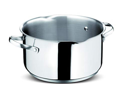 Lagostina Smart Set di Pentole Induzione, Gas e Forno in Acciaio Inox 18/10, 9 Pezzi, Fondo Lagoseal Plus Triplo Strato, Batteria di Pentole con 4 Casseruole, Pentola 2 Maniglie, 4 Coperchi